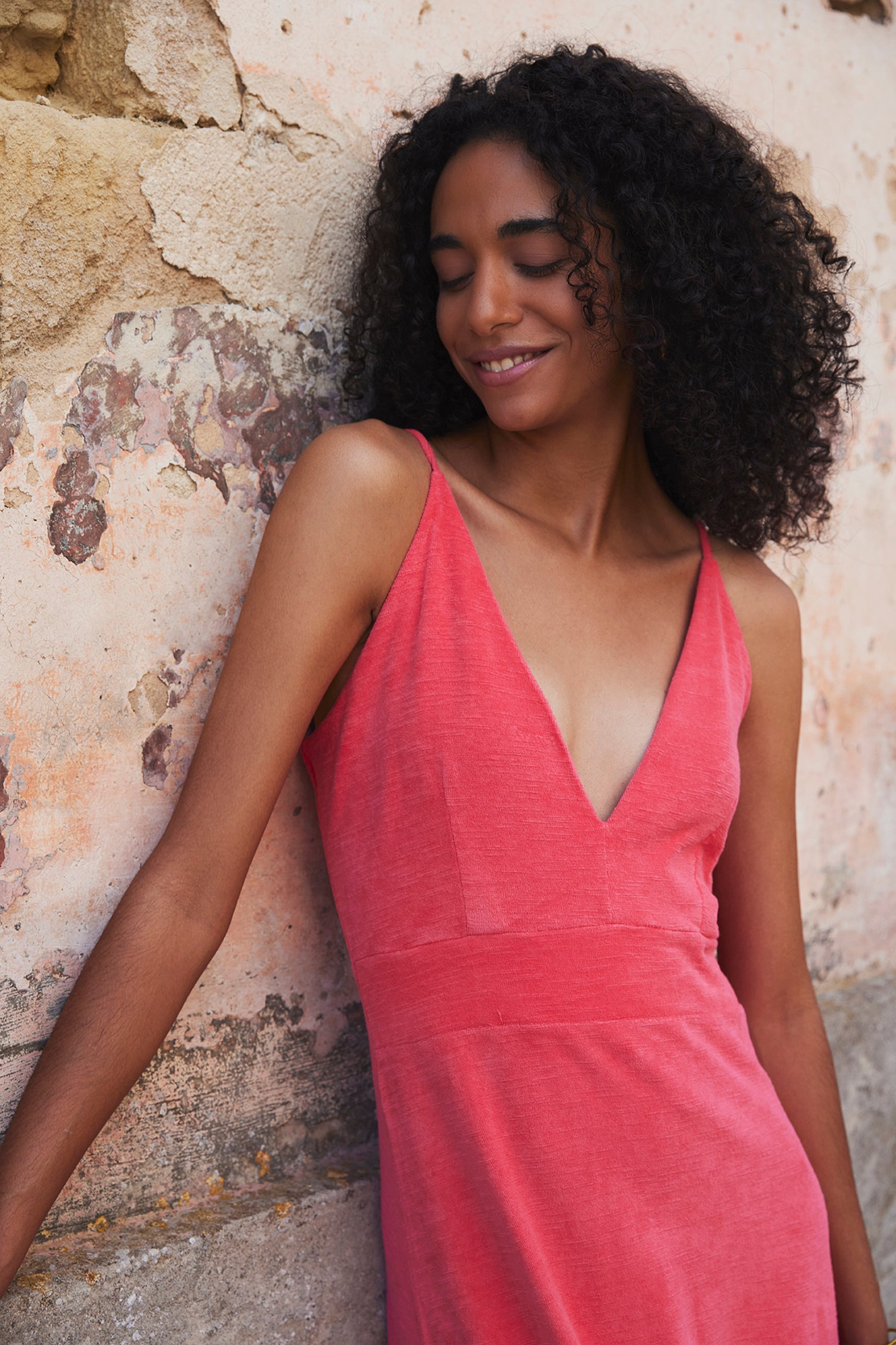 Spaghetti Dress Calypso Pink