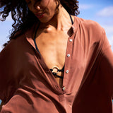 Speezys Silk Kaftan Brown