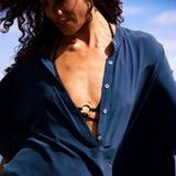 Speezys Silk Kaftan Dark Navy