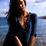 Speezys Silk Kaftan Dark Navy