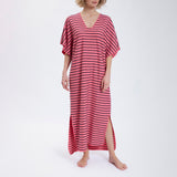 Speezys Kaftan French Stripe Desert Rose Night Blue