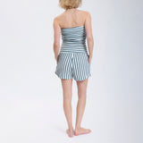 Speezys Strapless Top French Stripe Glacier Night Blue