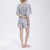 Speezys Kaftan Top French Stripe Offwhite Night Blue
