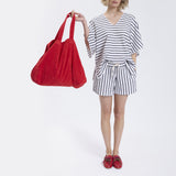 Speezys Kaftan Top French Stripe Offwhite Night Blue