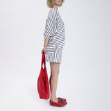 Speezys Kaftan Top French Stripe Offwhite Night Blue