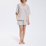 Speezys Kaftan Top French Stripe Offwhite Sand