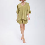 Speezys Kaftan Top Gray Green