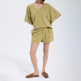 Speezys Kaftan Top Gray Green
