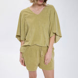 Speezys Kaftan Top Gray Green