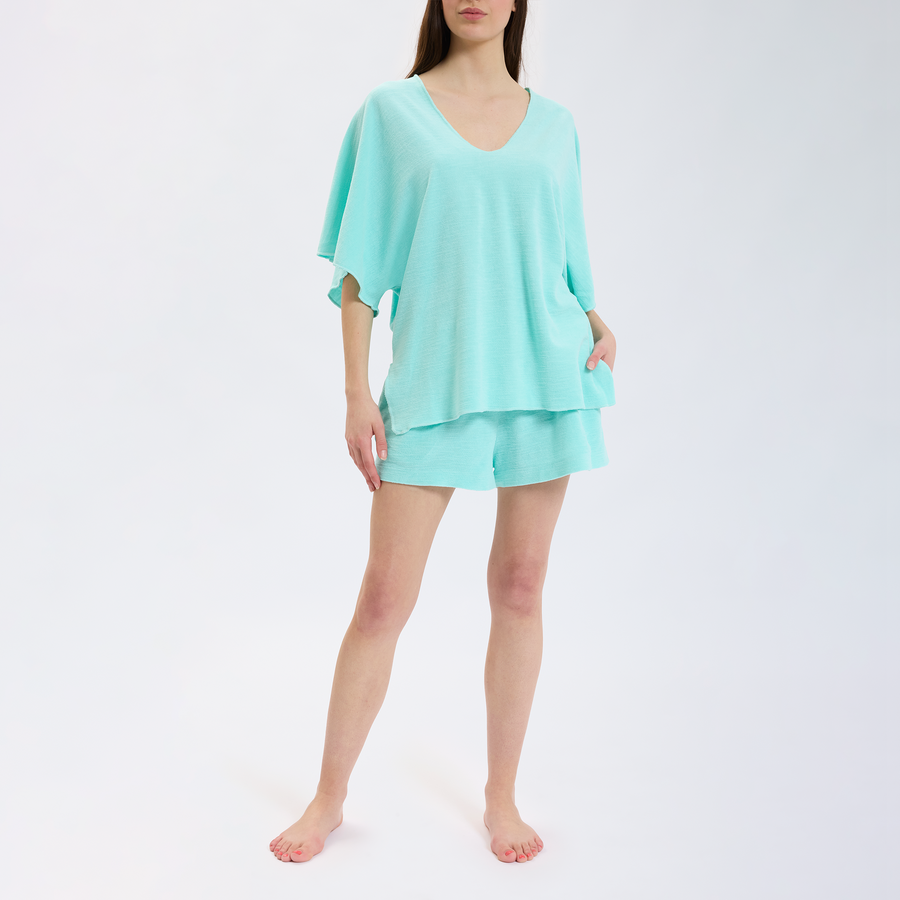 Speezys Kaftan Top Light Aqua