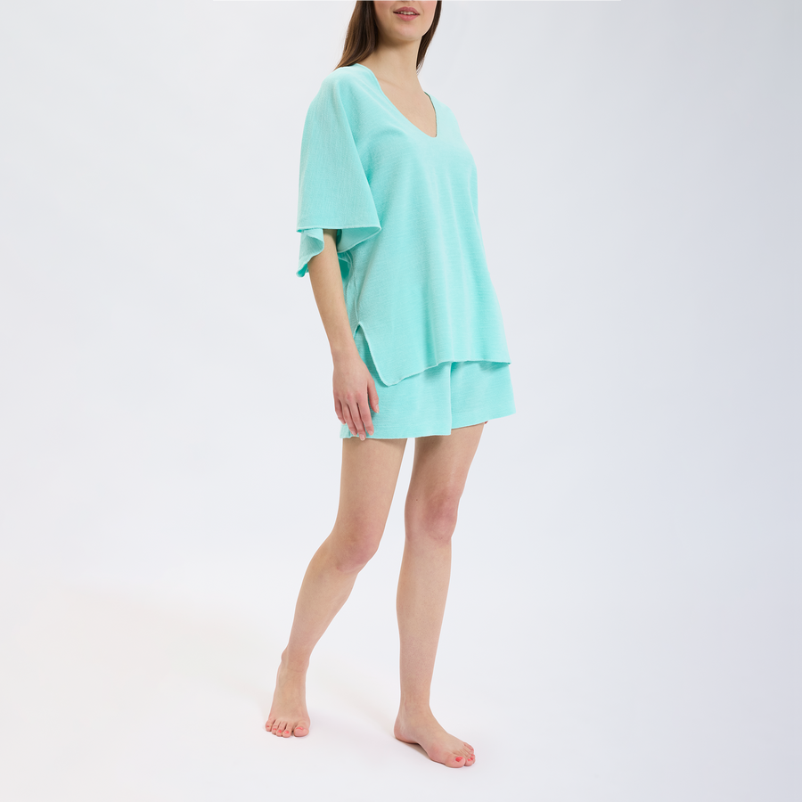 Speezys Kaftan Top Light Aqua