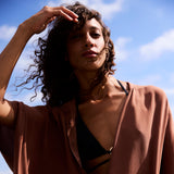 Speezys Silk Kaftan Brown