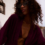 Speezys Kimono Jacket Aubergine Shade