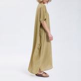 Speezys Silk Kaftan Gray Green