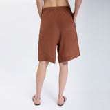 Speezys Silk Knee Shorts Brown