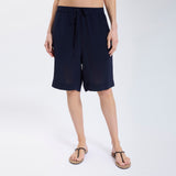 Speezys Silk Knee Shorts Dark Navy