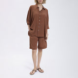 Speezys Silk Shirt Brown