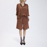 Speezys Silk Shirt Brown