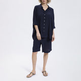 Speezys Silk Shirt Dark Navy