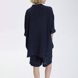 Speezys Silk Shirt Dark Navy