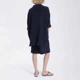 Speezys Silk Shirt Dark Navy