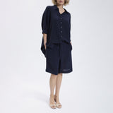Speezys Silk Shirt Dark Navy
