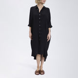 Speezys Silk Shirt Dress Black