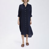 Speezys Silk Shirt Dress Dark Navy