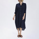 Speezys Silk Shirt Dress Dark Navy