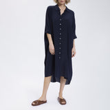Speezys Silk Shirt Dress Dark Navy