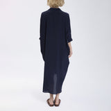 Speezys Silk Shirt Dress Dark Navy