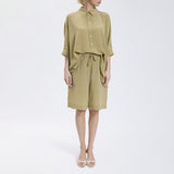 Speezys Silk Shirt Gray Green