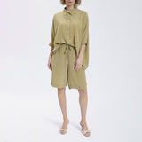 Speezys Silk Shirt Gray Green