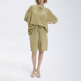 Speezys Silk Shirt Gray Green