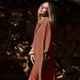 Speezys Silk Shirt Dress Brown