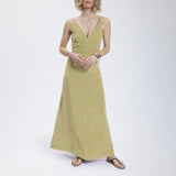 Speezys Spaghetti Dress Gray Green