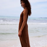 Speezys Spaghetti Dress Toffee Brown