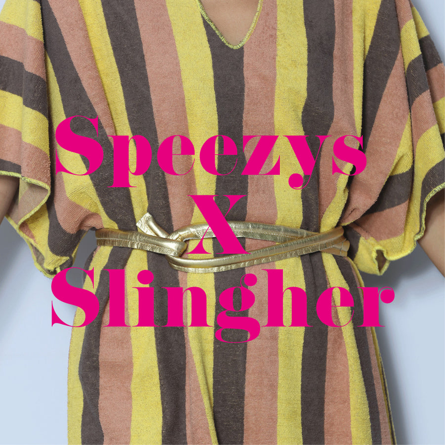Speezys Bold Stripe Three X Slingher Gold Belt