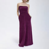 Speezys Strapless Dress Aubergine Shade