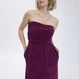 Speezys Strapless Dress Aubergine Shade