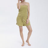 Speezys Strapless Top Gray Green