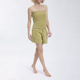 Speezys Strapless Top Gray Green