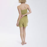 Speezys Strapless Top Gray Green