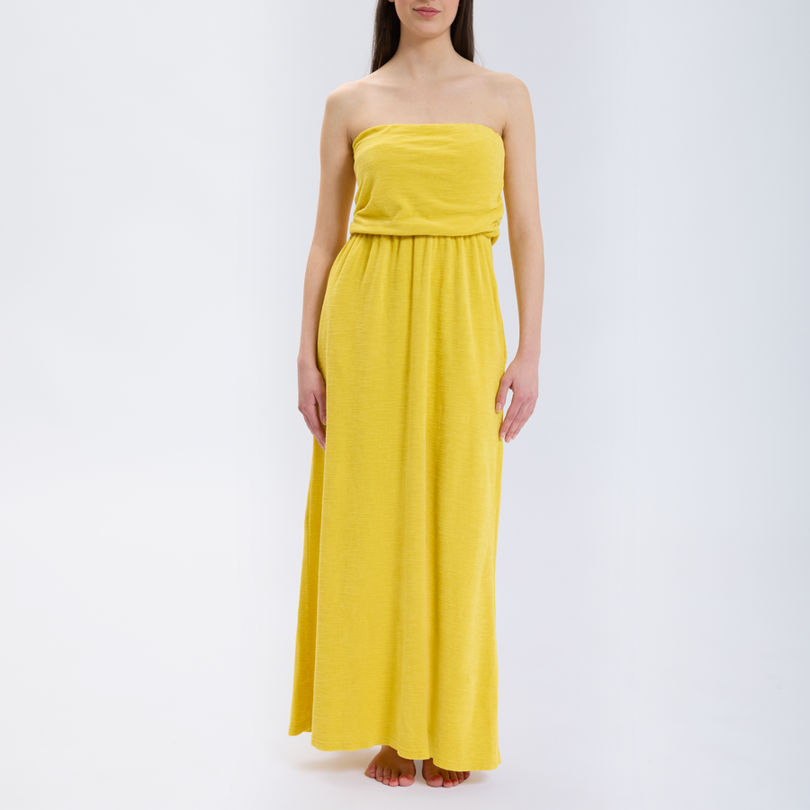 Speezys Strapless Dress Lemon Yellow