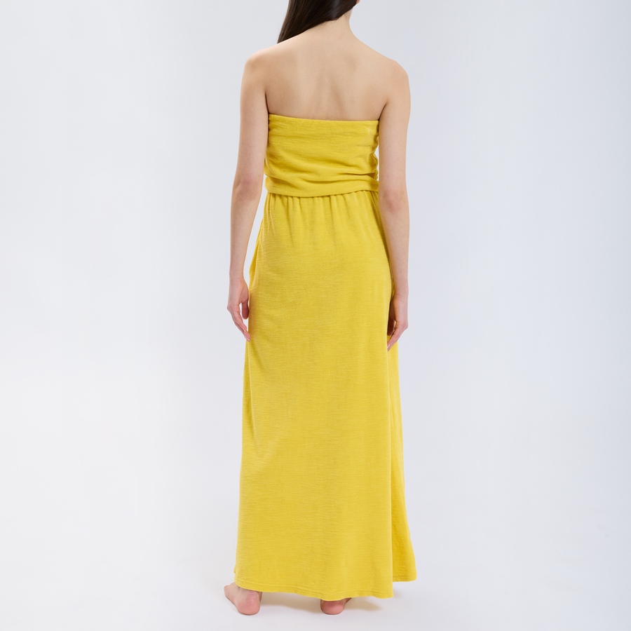 Speezys Strapless Dress Lemon Yellow