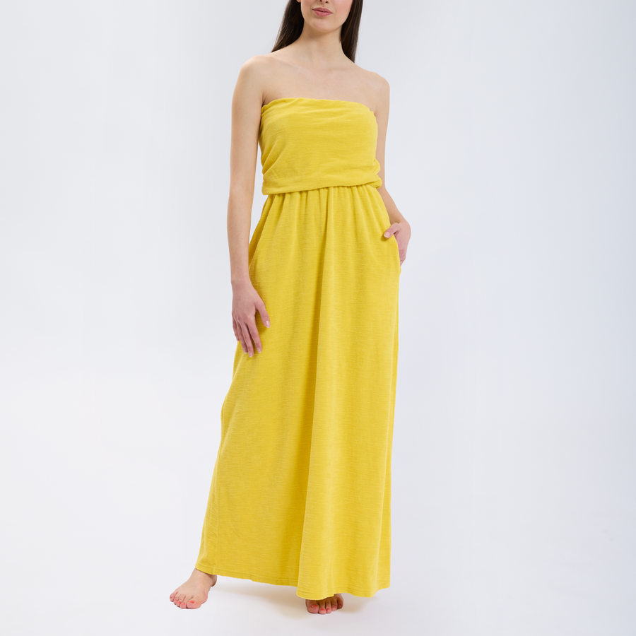 Speezys Strapless Dress Lemon Yellow