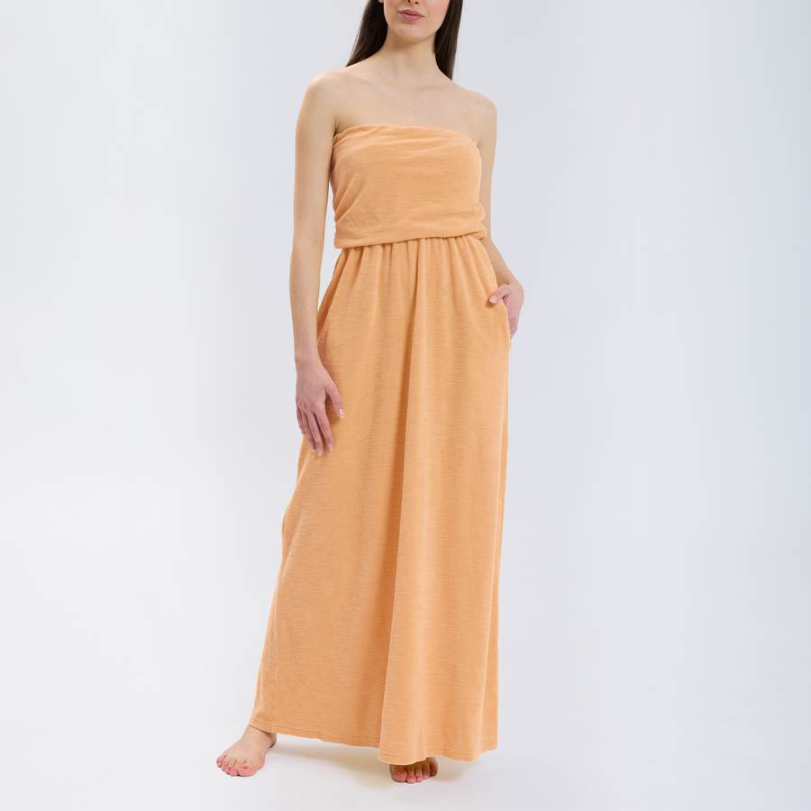 Speezys Strapless Dress Sandy Caramel