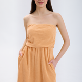 Speezys Strapless Dress Sandy Caramel