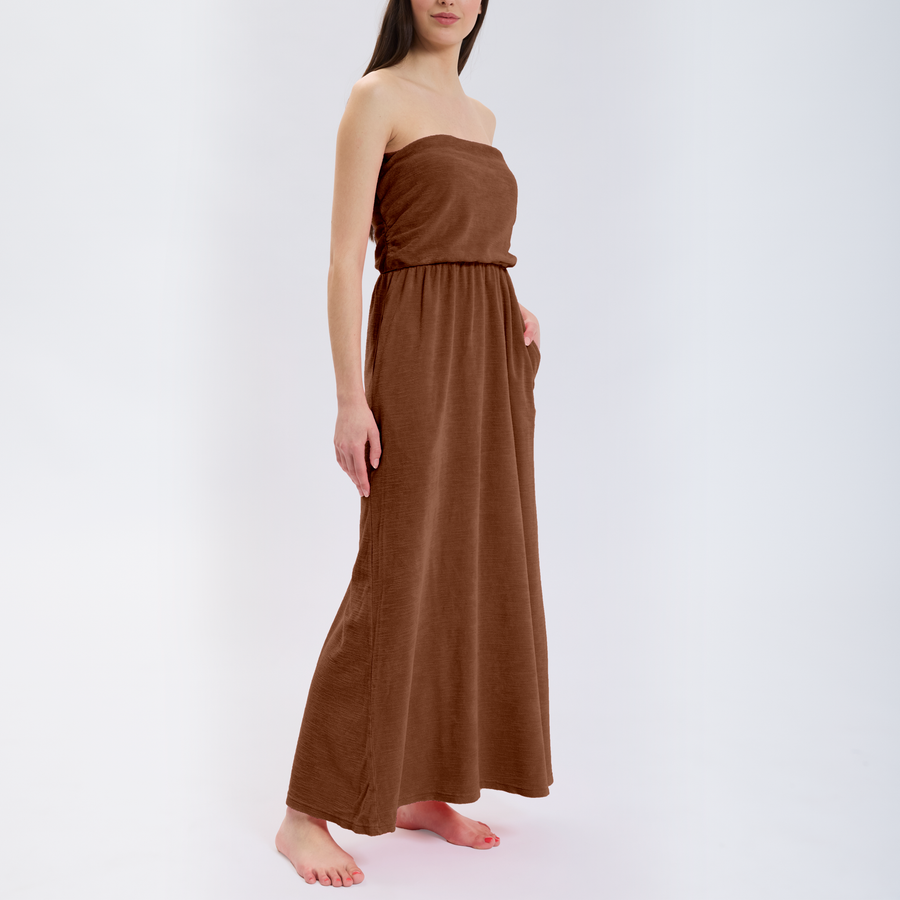 Speezys Strapless Dress Toffee	Brown
