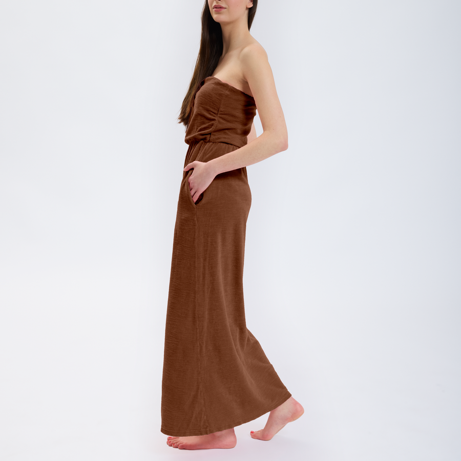 Speezys Strapless Dress Toffee	Brown